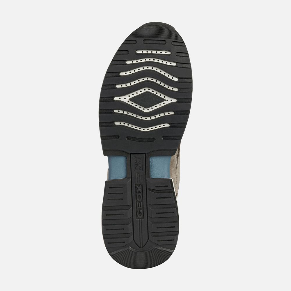 Geox Erkek Spor Ayakkabı Gri - Naviglio Abx - GXD-802743